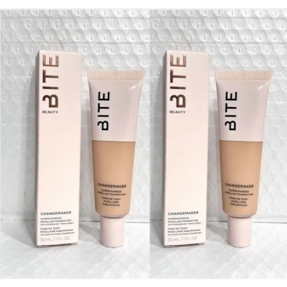 2x‎ BITE Changemaker Supercharged Micellar Foundation L30 1oz NIB Light Neutral